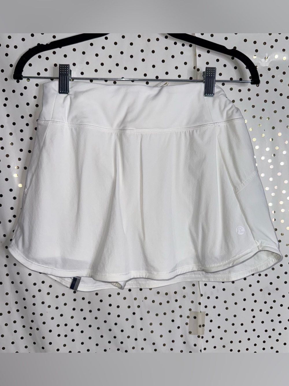 Rhoback White Athletic Skort - Lightweight Tennis/Golf Skirt